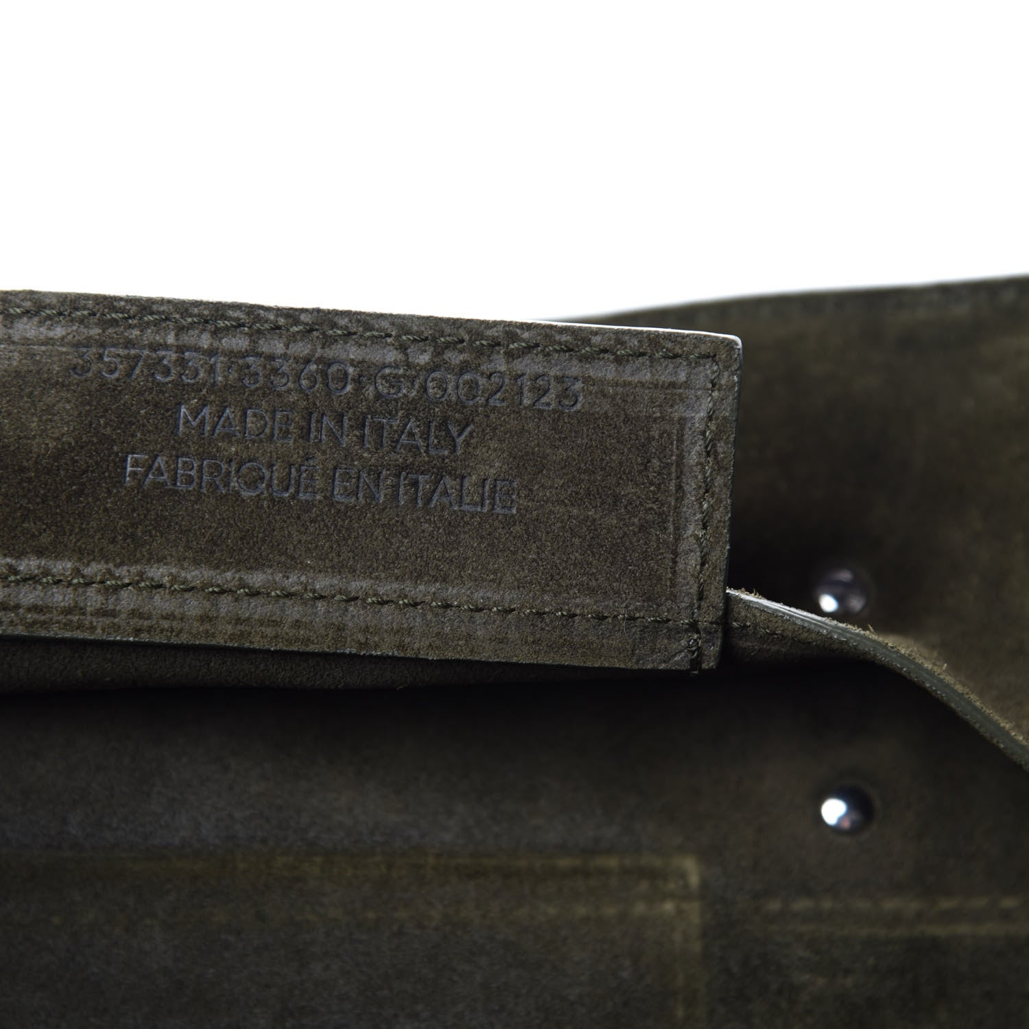 Balenciaga Baby Daim Suede Papier A4 Zip Around Tote Vert Militaire 9 of 10