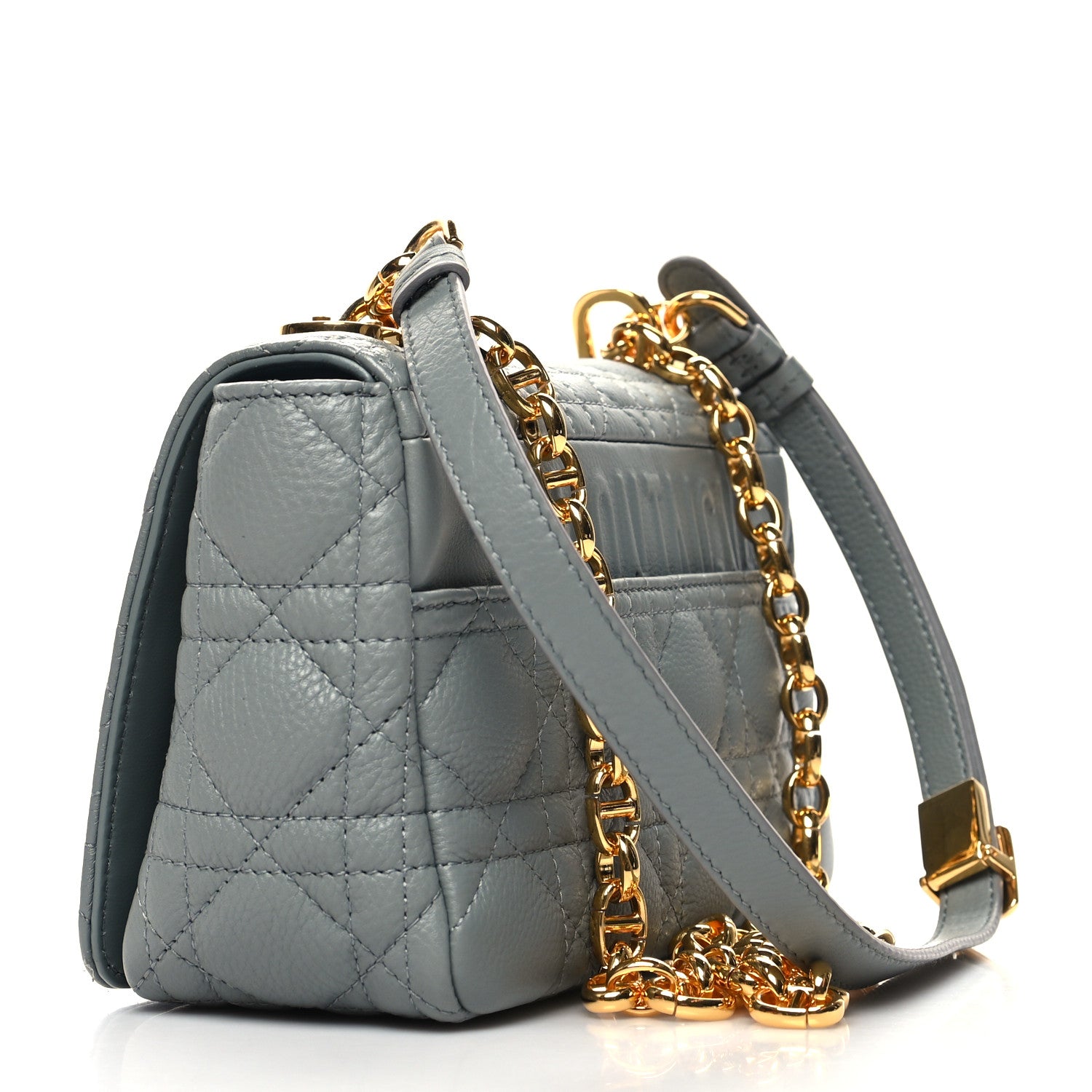 Christian Dior Calfskin Cannage Small Caro Bag Grey 3 of 10