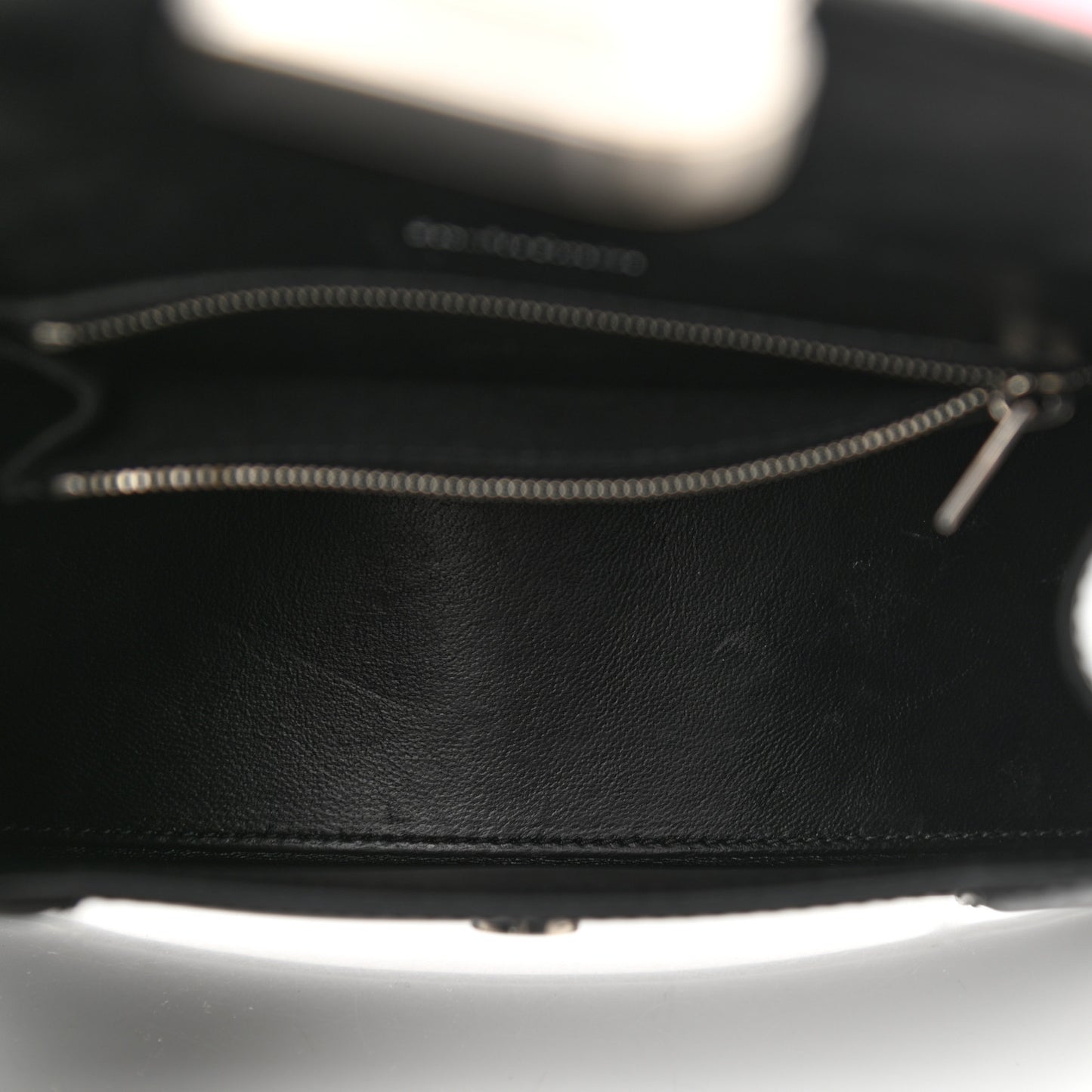 Shiny Box Calfskin Graffiti Logo Small Hourglass Top Handle Bag Black Pink