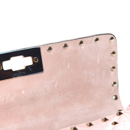 Valentino Garavani Craquele Nappa Small Rockstud Spike Shoulder Bag Water Rose 8 of 11