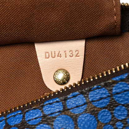 Louis Vuitton Monogram Kusama Town Speedy 30 Blue 6 of 11