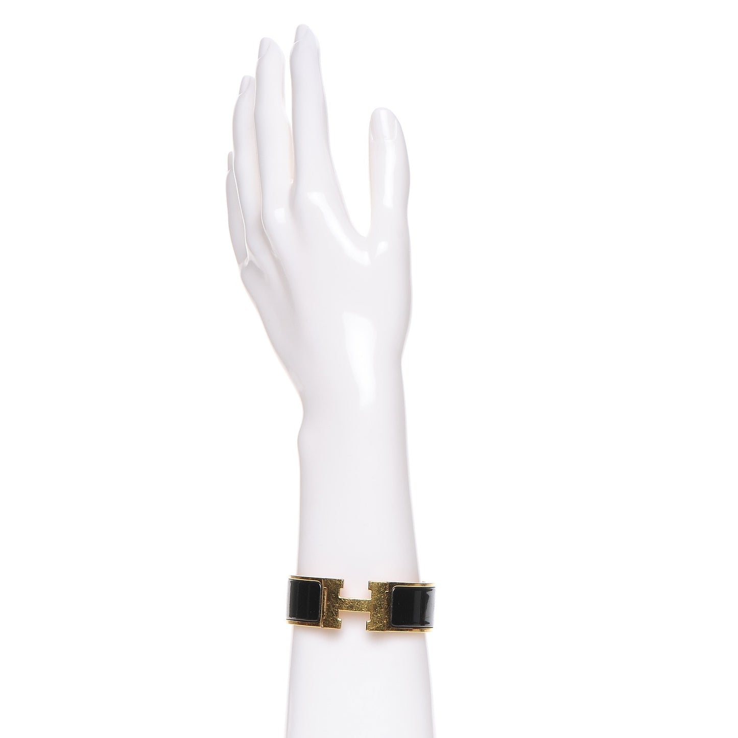 Enamel Wide Clic Clac H Bracelet PM Black