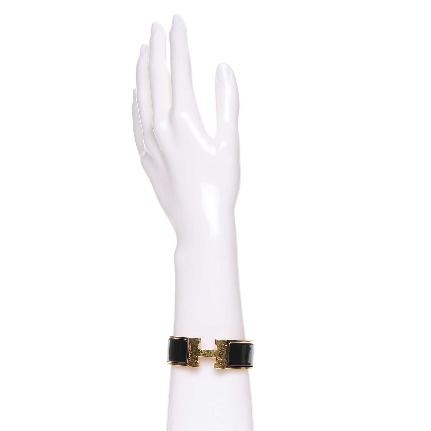 Hermes Enamel Wide Clic Clac H Bracelet PM Black 2 of 5