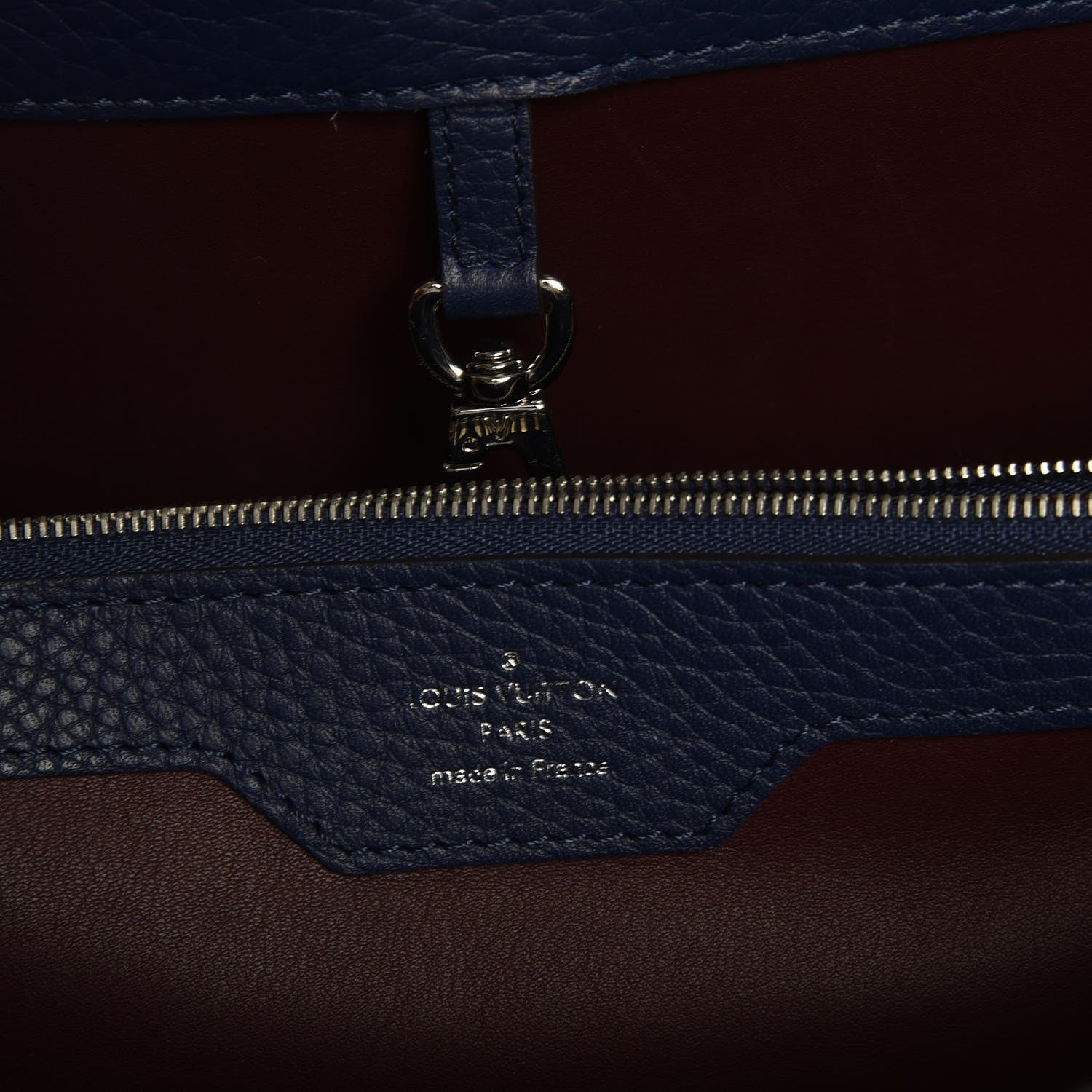 Louis Vuitton Taurillon Capucines MM Indigo 7 of 7