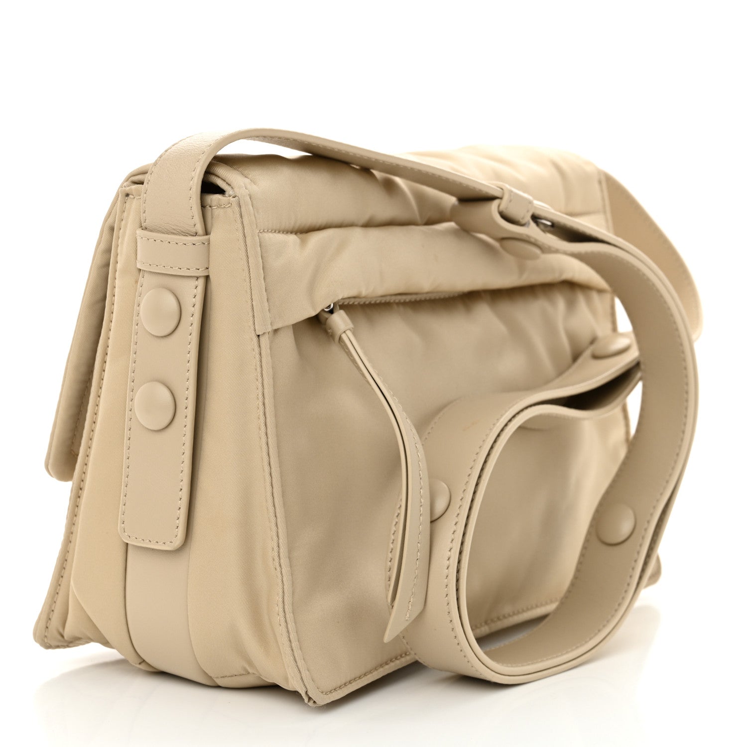 Prada Re-Nylon Vitello Padded Small Flap Shoulder Bag Deserto 3 of 12