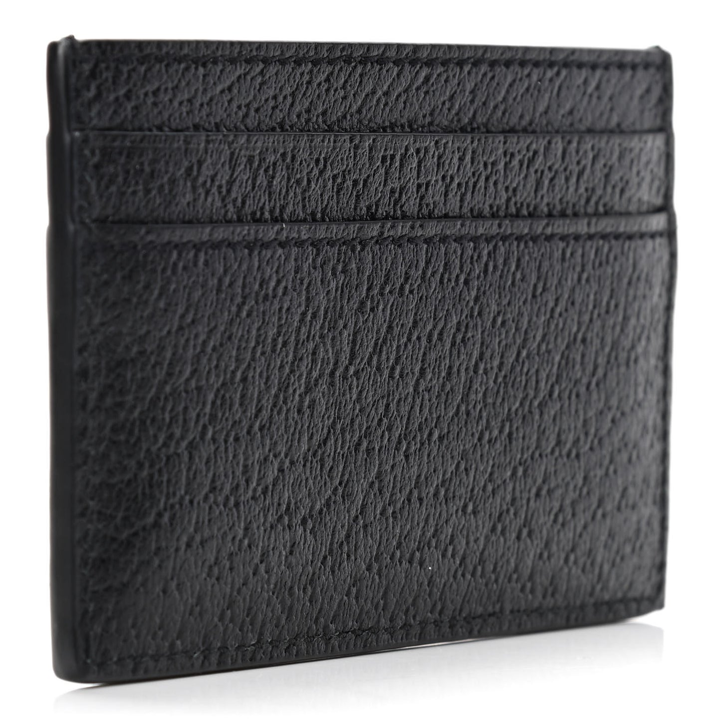Calfskin Boar Effect GG Marmont Card Holder Black