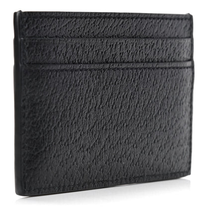 Gucci Calfskin Boar Effect GG Marmont Card Holder Black 2 of 5