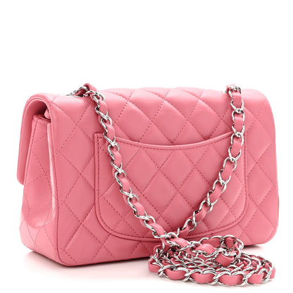 Chanel Lambskin Quilted Mini Rectangular Flap Pink 3 of 10