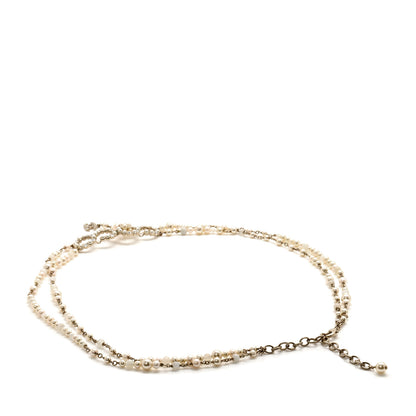 Chanel Pearl Crystal Coco Double Strand Belt Pearly White 2 of 5