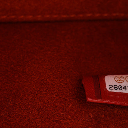 Chanel Caviar Quilted Top Handle Jewelry Case Red 8 of 10