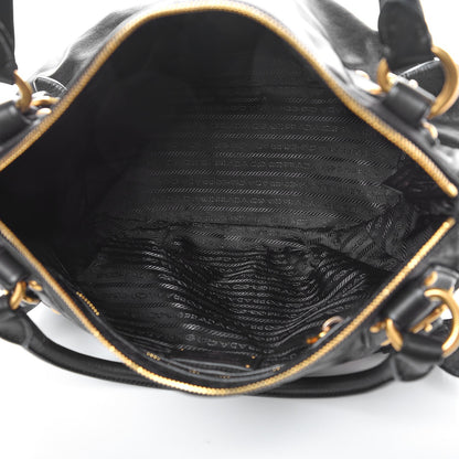 Prada Soft Calf Shoulder Bag Black 5 of 9