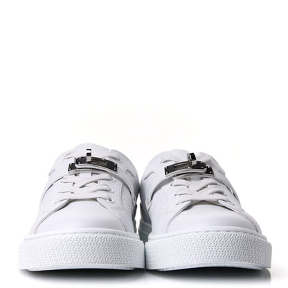 Hermes Calfskin Perforated Day Sneakers 38 White 2 of 13