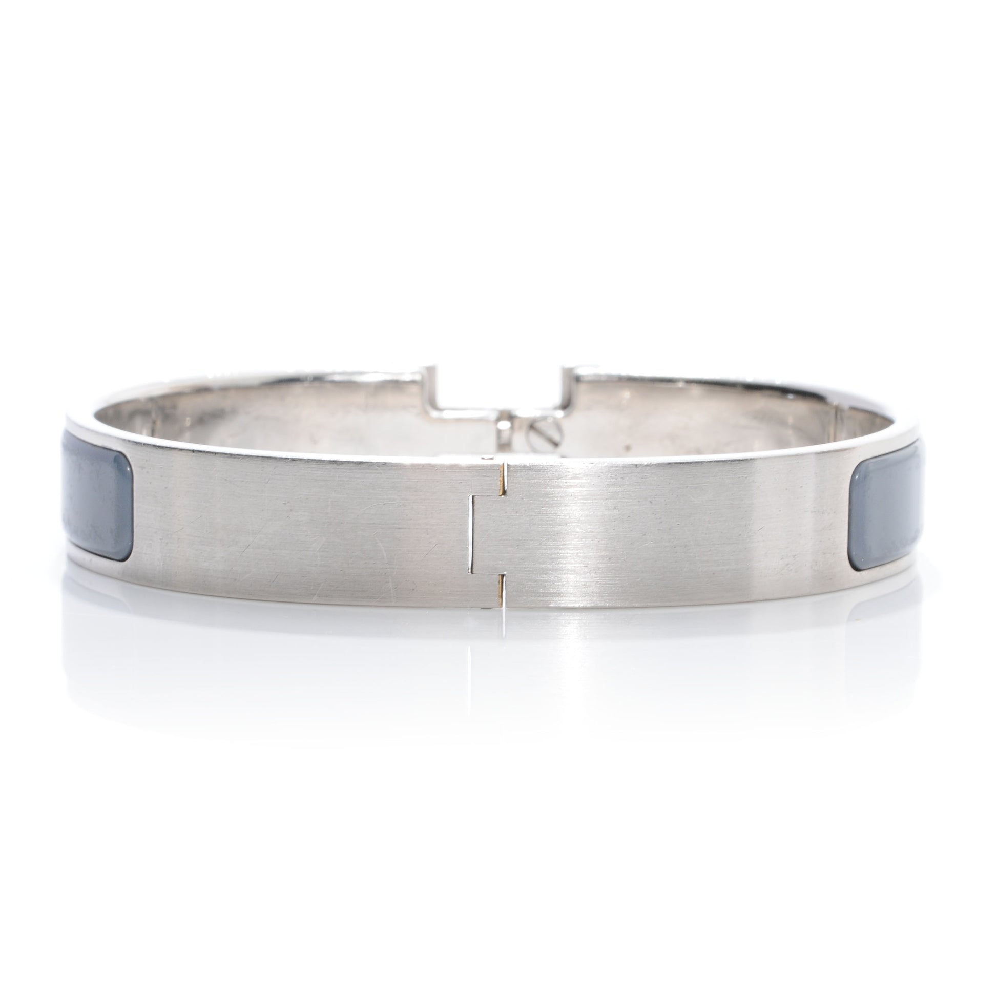 Hermes Enamel Narrow Clic Clac HH Bracelet GM Ardoise 3 of 7