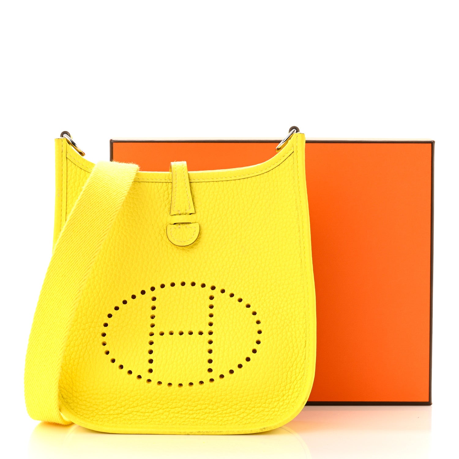 Hermes Taurillon Clemence Evelyne TPM Lime 1312533 – FASHIONPHILE