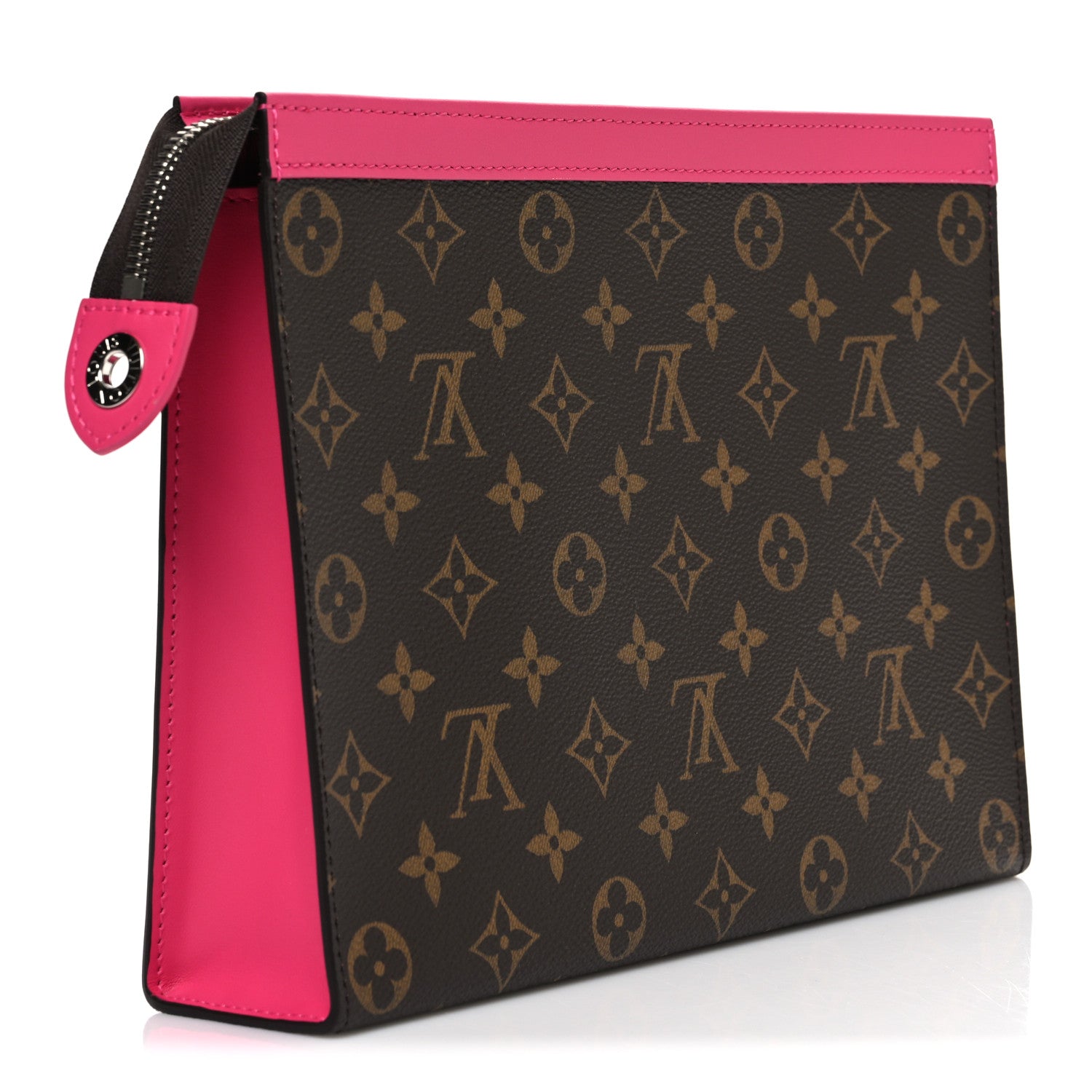 Louis Vuitton Monogram Macassar Pochette Voyage MM  Fuchsia 3 of 7