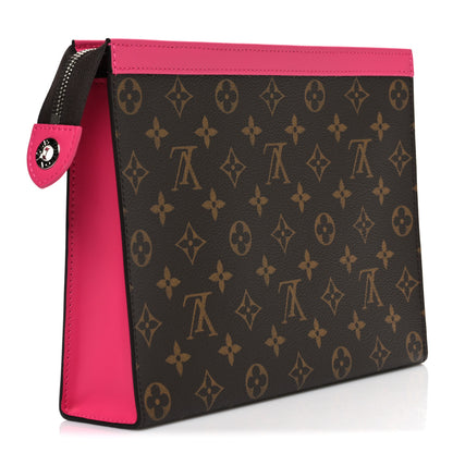 Louis Vuitton Monogram Macassar Pochette Voyage MM  Fuchsia 3 of 7