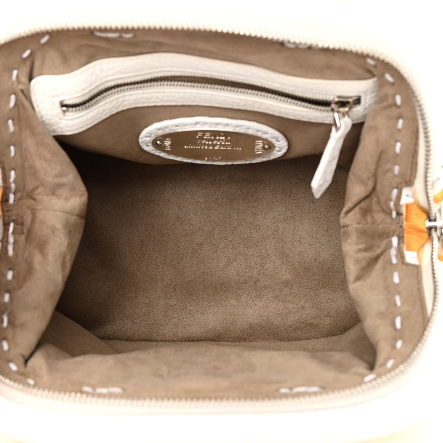 Mink Fur Cuoio Romano Selleria Pequin Mini Adele Bag Yellow White