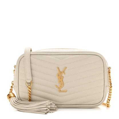 Saint Laurent Grain De Poudre Matelasse Monogram Mini Lou Camera Bag Crema Soft 1 of 10