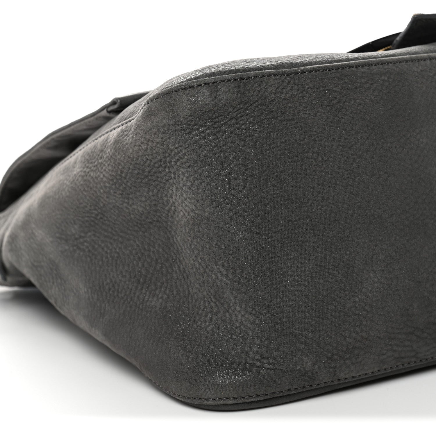 Fendi Vitello Savana Big Mama Baguette Grigio Tartaruga Natural 9 of 13