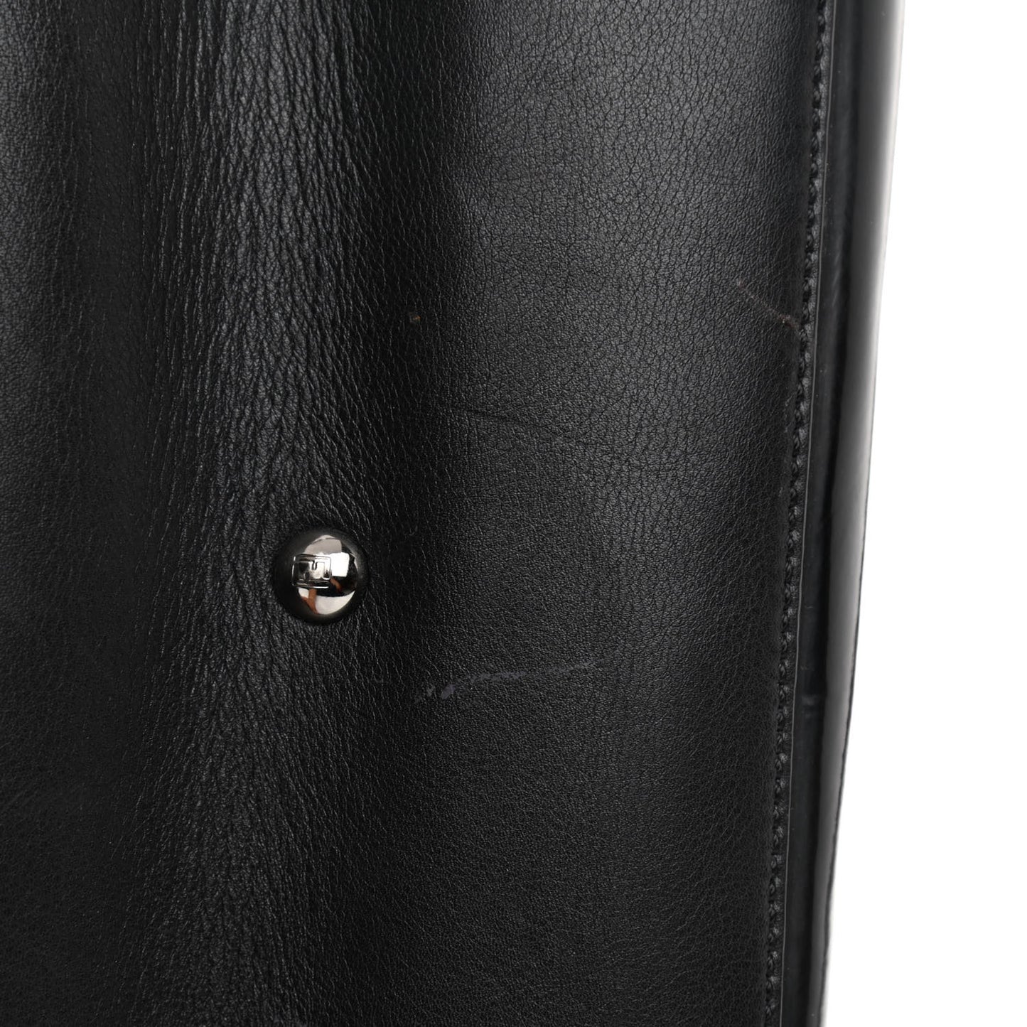 Patent Calf Hair Studded Regular 2Jours Tote Black