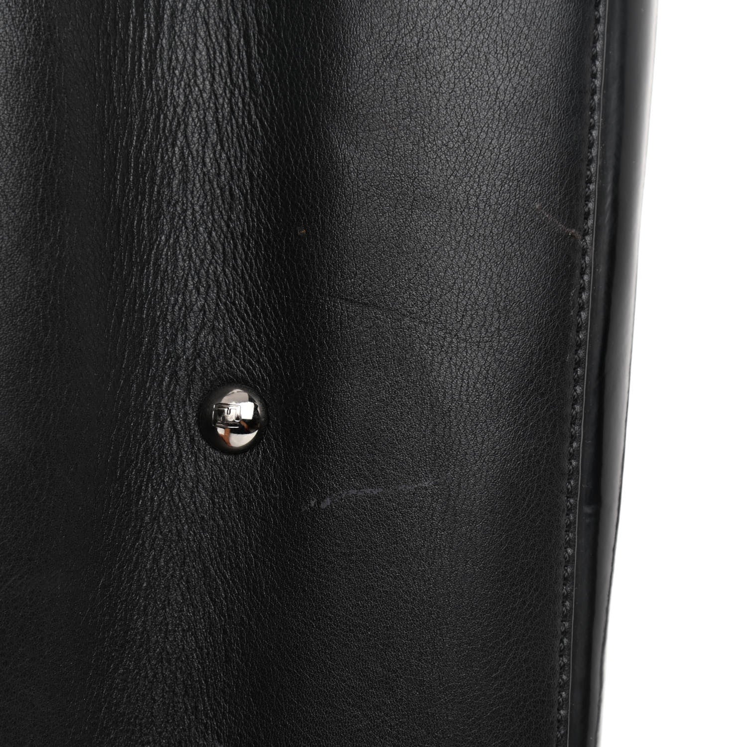 Fendi Patent Calf Hair Studded Regular 2Jours Tote Black 12 of 13