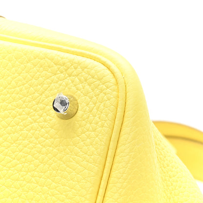 Hermes Taurillon Clemence Picotin Lock 22 MM Limoncello 9 of 11