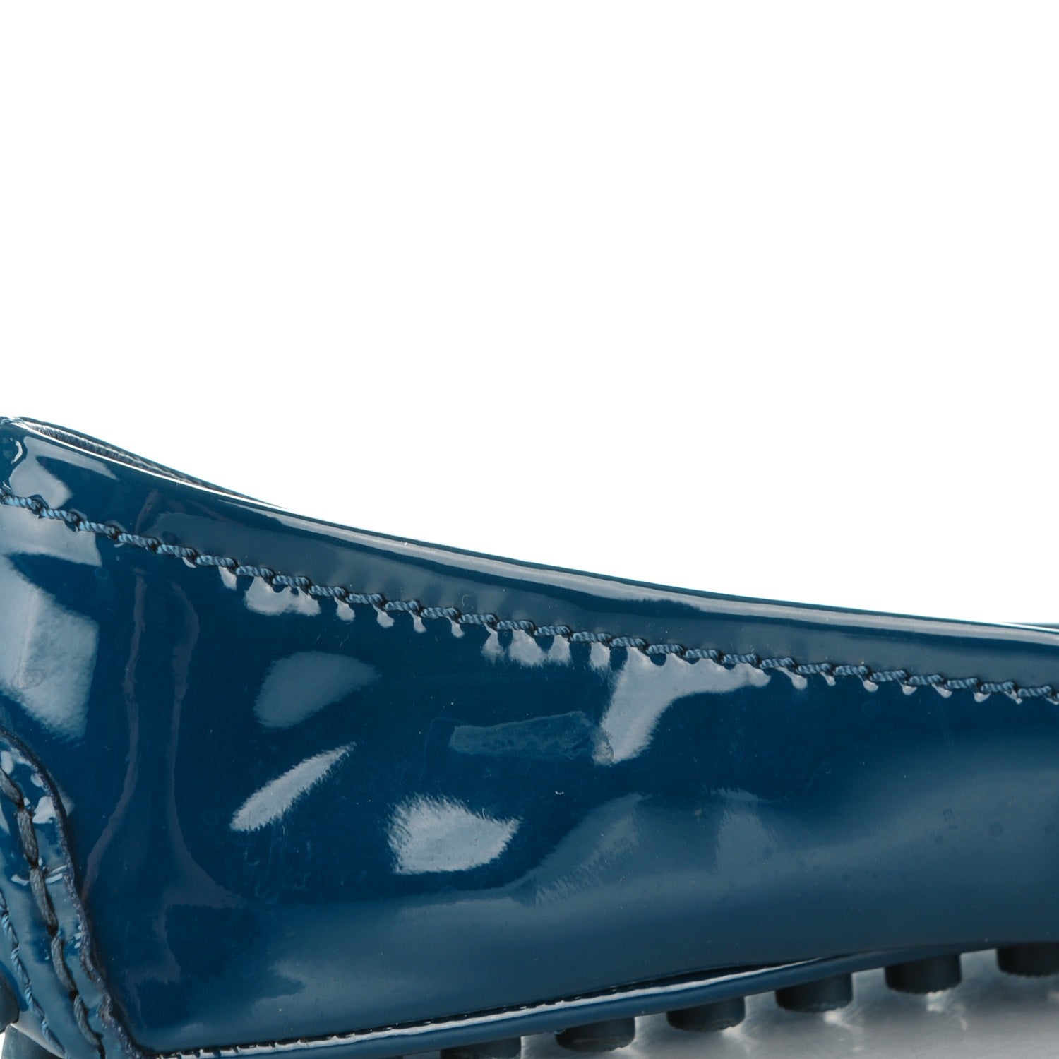 Louis Vuitton Patent Calfskin Oxford Ballerina Flats 37.5 Blue 6 of 8