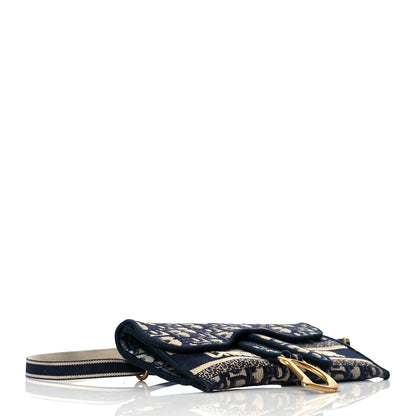 Christian Dior Oblique Slim Saddle Pouch Blue 4 of 11