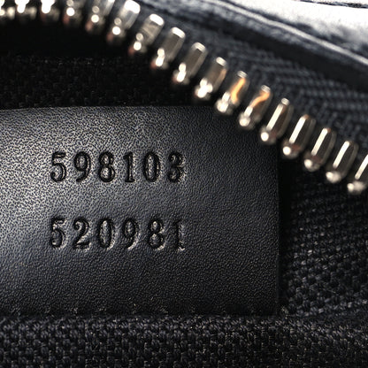 Gucci GG Supreme Monogram Appia Calfskin Web Small Camera Messenger Bag Black Grey 7 of 9