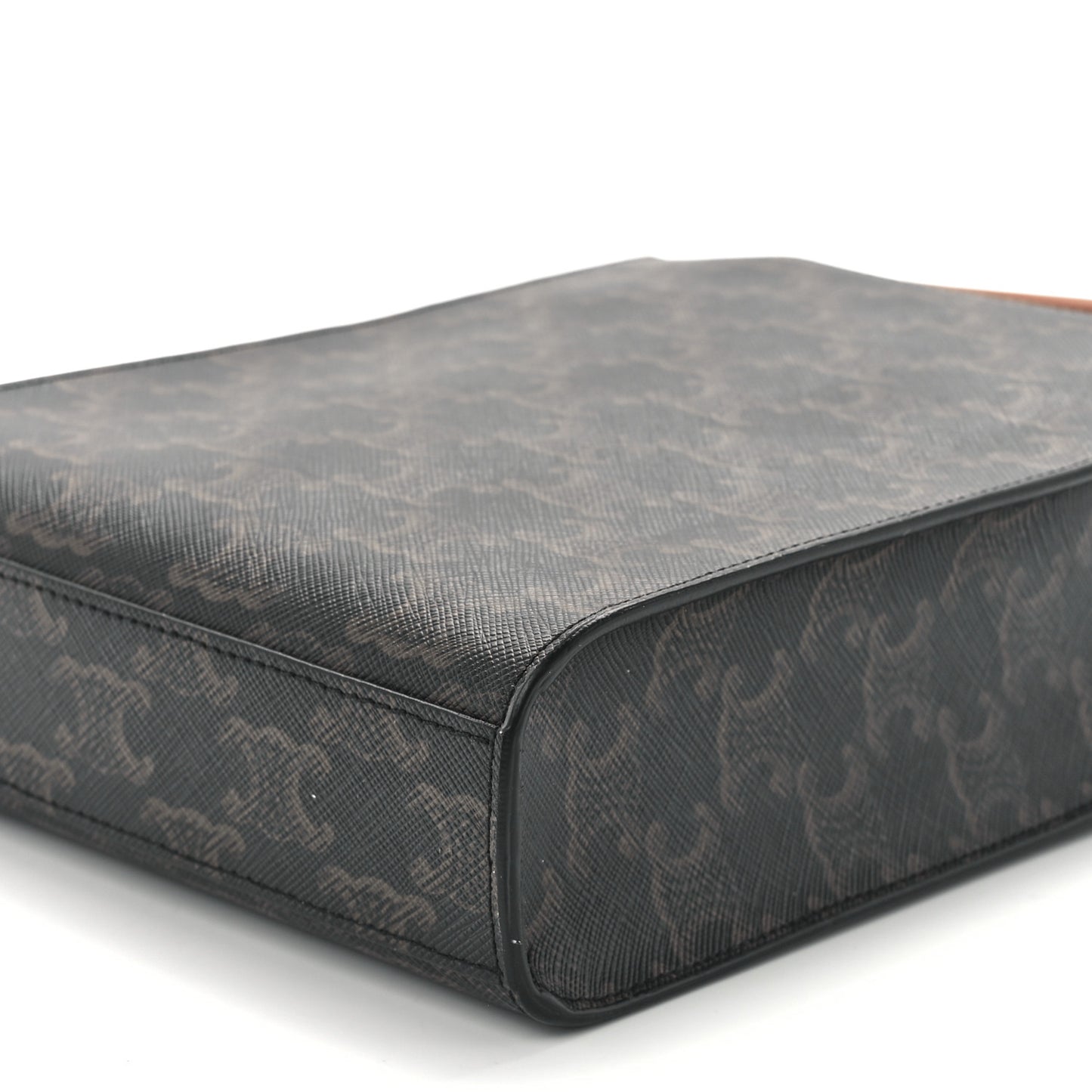 Triomphe Canvas Calfskin Mini Vertical Cabas Tan