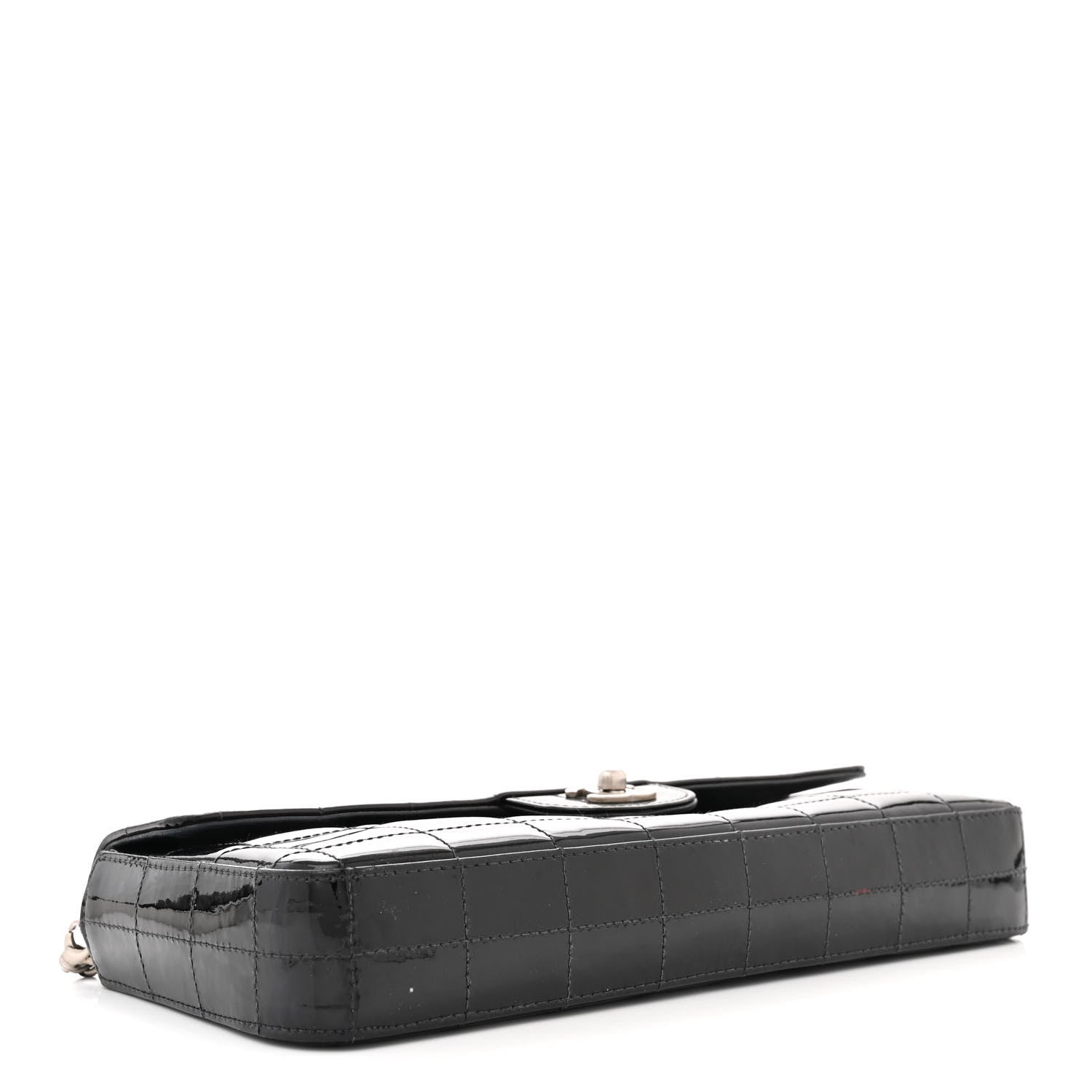 Chanel Patent Quilted East West Chocolate Bar Flap Black 4 of 15