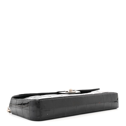 Chanel Patent Quilted East West Chocolate Bar Flap Black 4 of 15