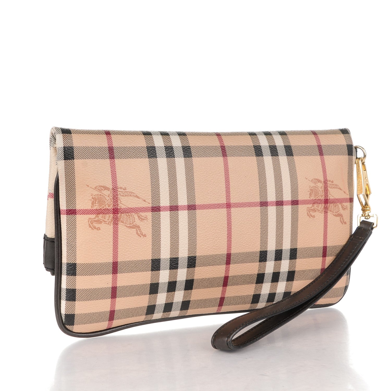 Burberry Haymarket Check Adeline Foldover Clutch Brown 3 of 8