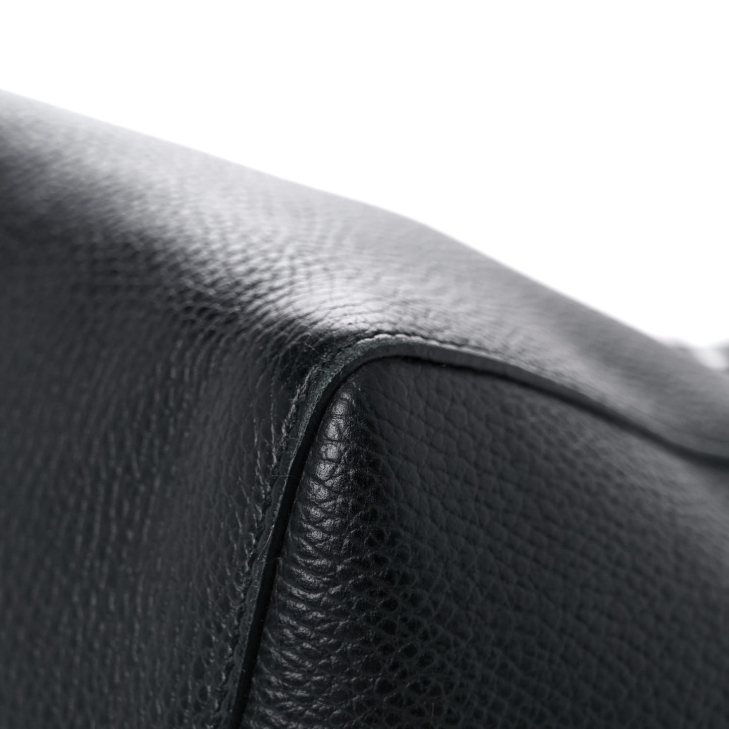 Pebbled Calfskin Small Swing Tote Black