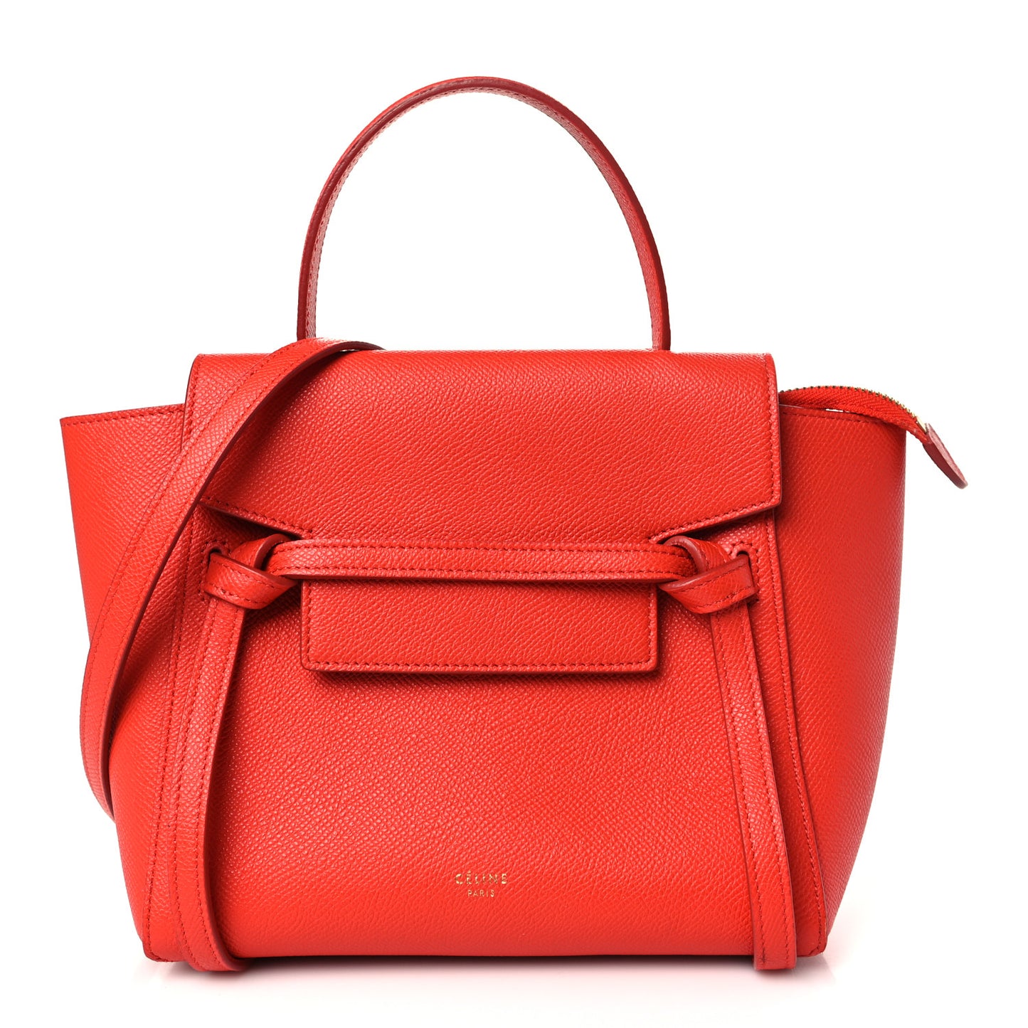 Grained Calfskin Nano Belt Bag Carnelian