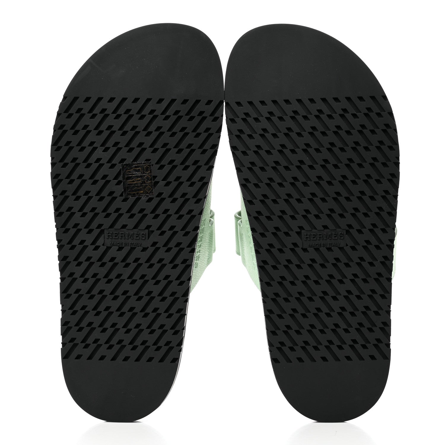 Hermes Epsom Womens Chypre Sandals 37.5 Vert Jade 5 of 9