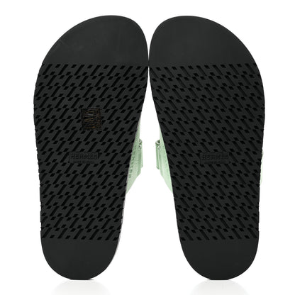 Hermes Epsom Womens Chypre Sandals 37.5 Vert Jade 5 of 9