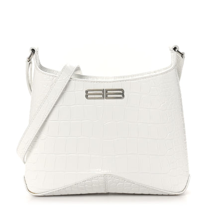 Balenciaga Shiny Super Supple Calfskin Crocodile Embossed Small XX Bag Optic White 1 of 10