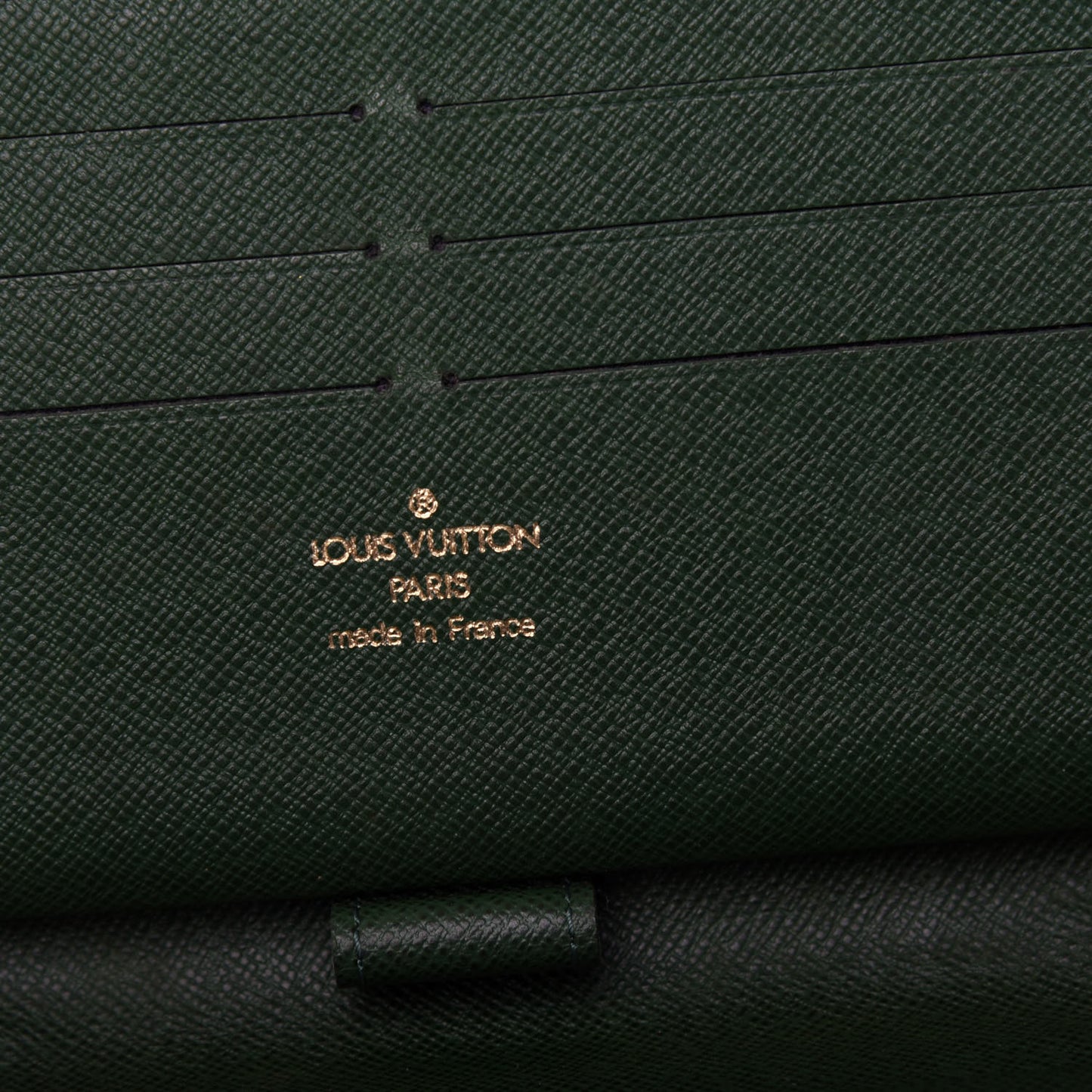 Monogram Groom Zippy Organizer Wallet Green