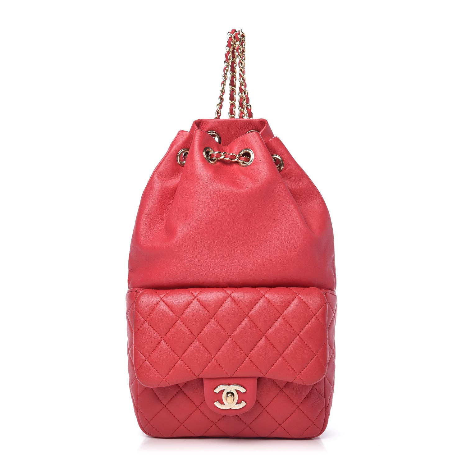 Chanel Lambskin Quilted Small in Seoul Backpack Dark Pink 1 of 9
