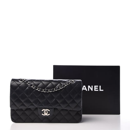 Chanel Lambskin Quilted Medium Double Flap Black 11 of 11