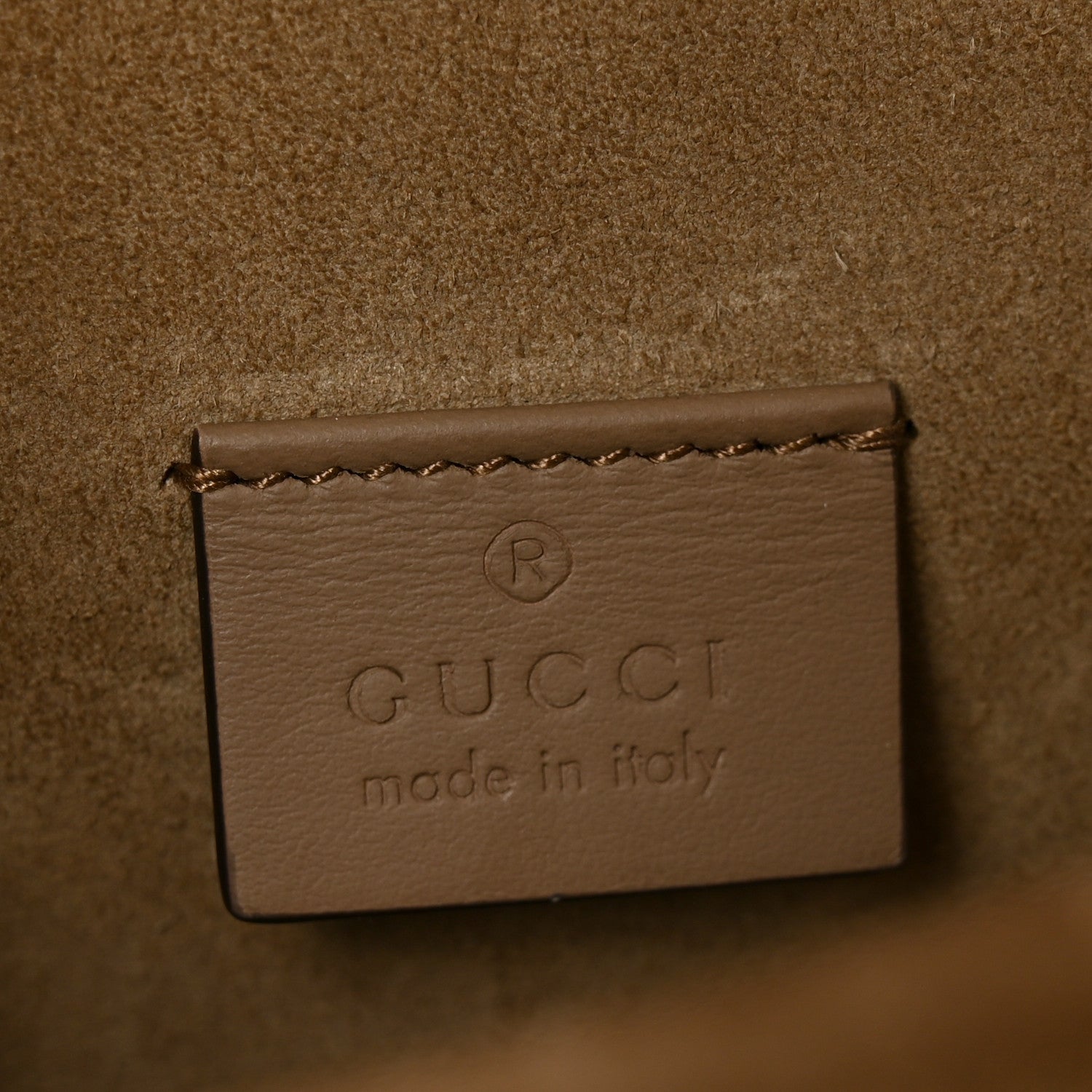 Gucci GG Supreme Monogram Suede Crystal Small Dionysus Shoulder Bag Beige Ebony Taupe 6 of 11