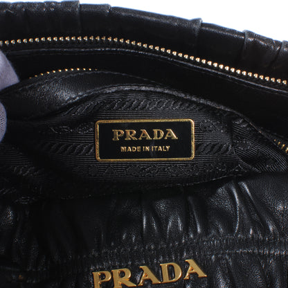 Prada Nappa Leather Gaufre Handbag Nero Black 6 of 8