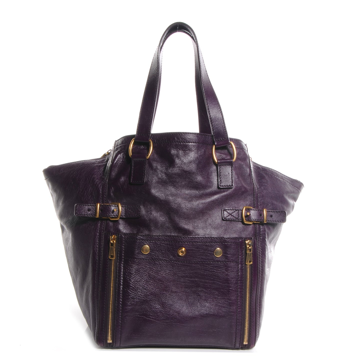 Leather Medium Downtown Tote Violet