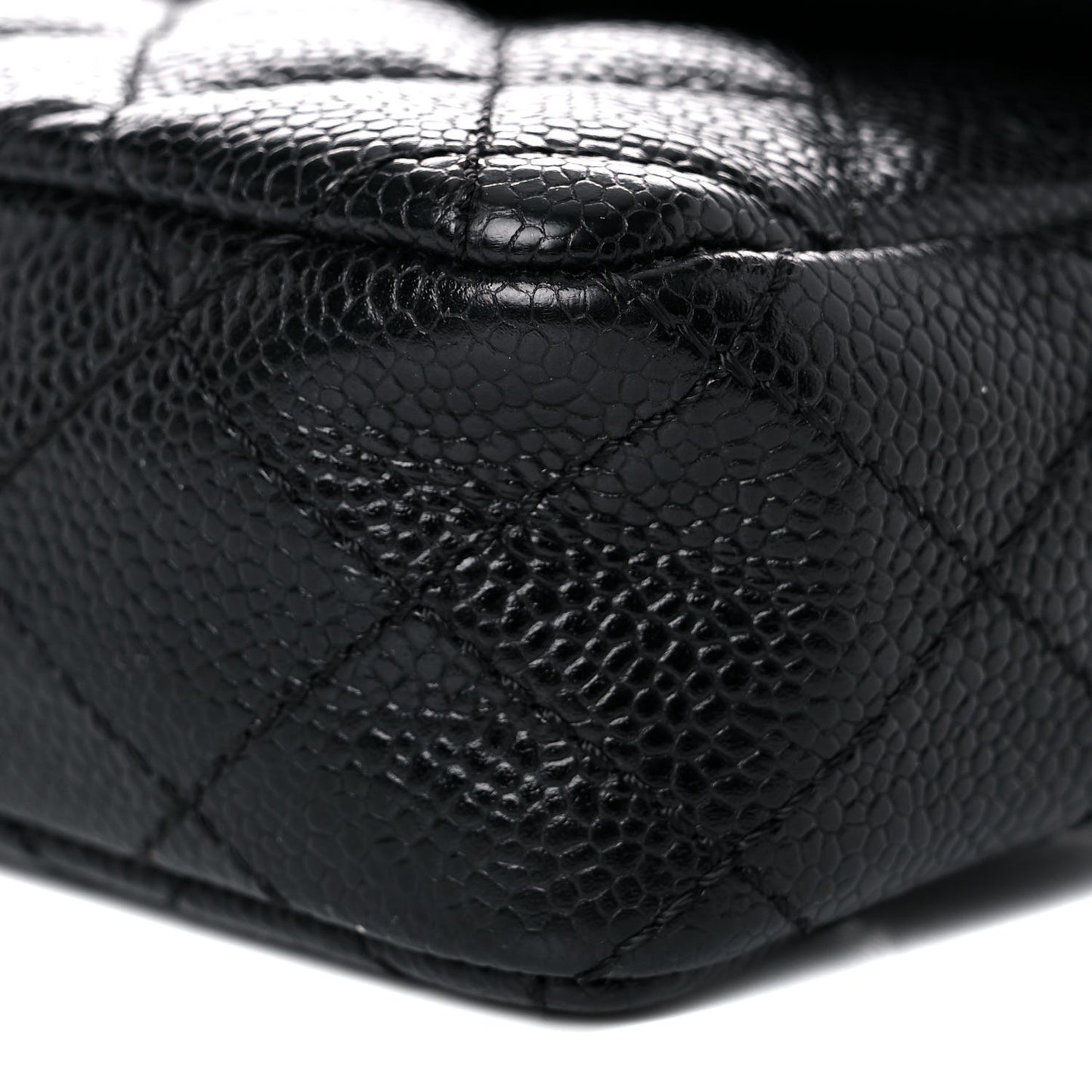 Caviar Quilted East West Flap Black
