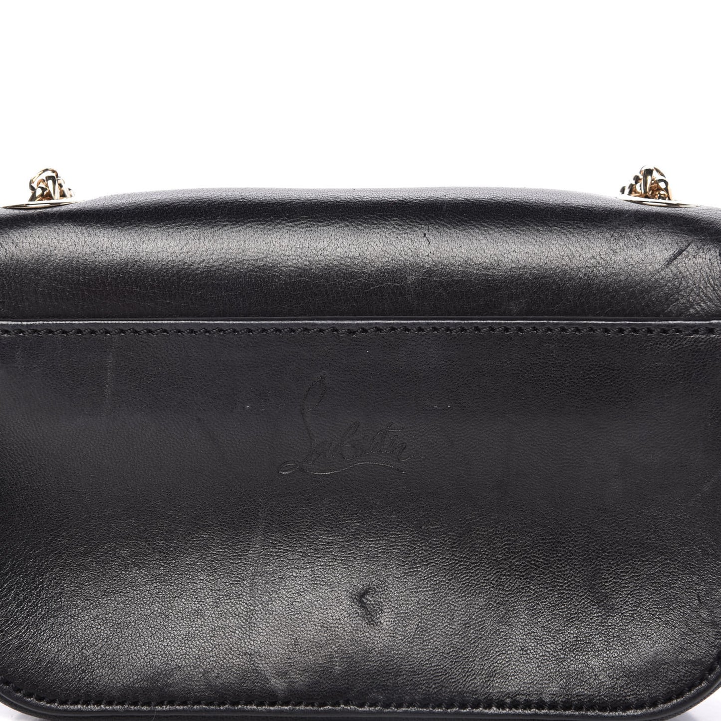 Calfskin Heart Sweety Charity Crossbody Bag Black Red