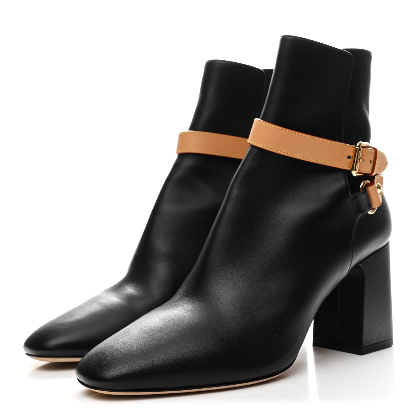 Calfskin Belted Parisienne Ankle Boots 41 Black