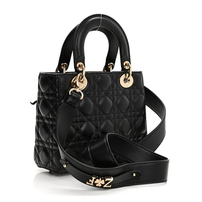 Christian Dior Lambskin Cannage Small My ABCDior Lady Dior Black 3 of 11