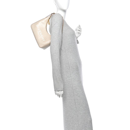 Givenchy Coated Canvas Logo 4G Embossed Small Moon Cut Out Shoulder Bag Natural Beige 2 of 10