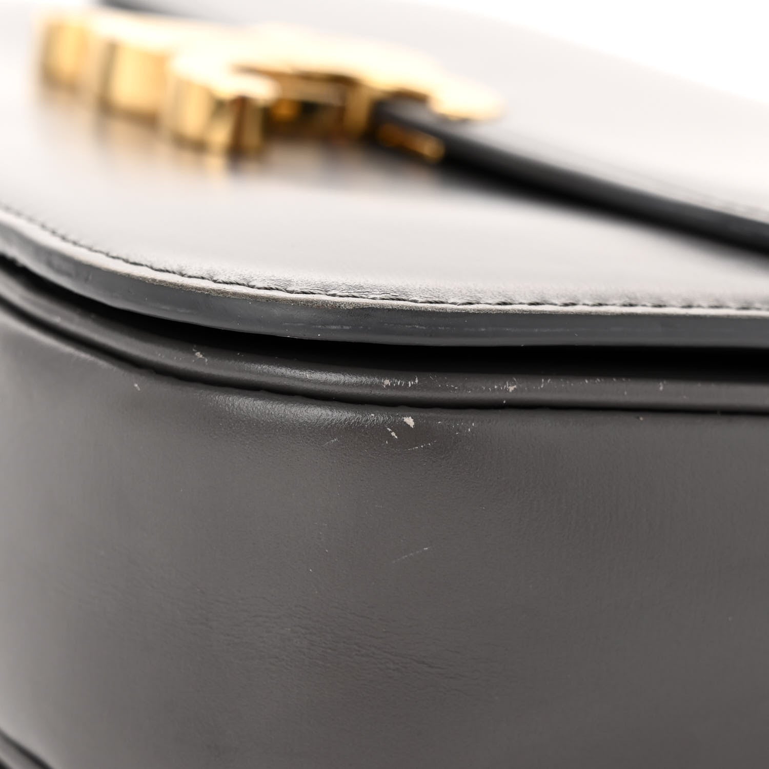 Celine Shiny Calfskin Medium Triomphe Grey 11 of 16